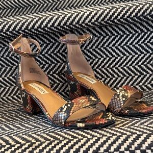 Steve Madden Irene Colorful Snakeskin Heels